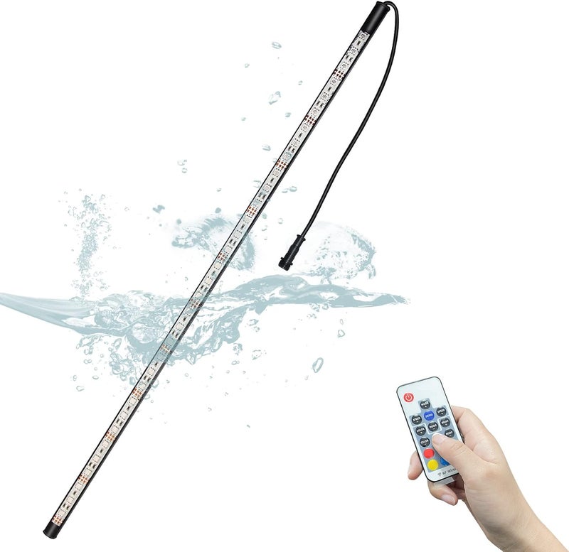 Longrun LED Strip Color Changing Garden Show Lights for Pond Spillway Waterfall, Waterproof Lighting Bar for Pool Fountain Landscape Lighting, Aquarium, Water Features and Home Decoration-34.85" - Image 1